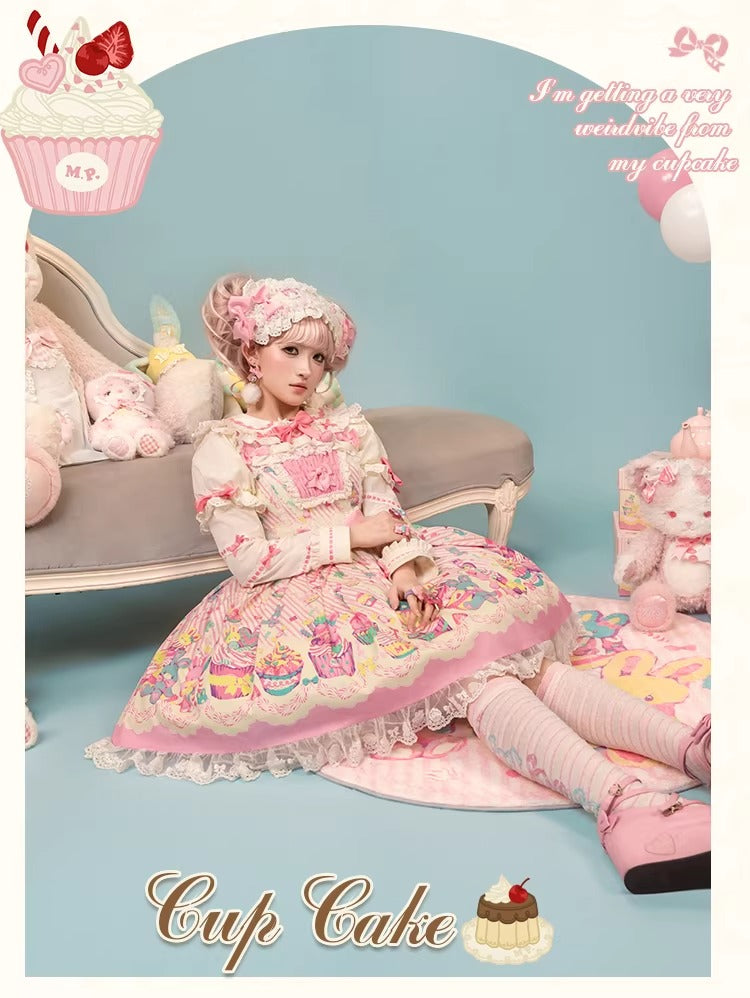 【受注予約~1/26】CupCakes ジャンパースカート【花与珍珠匣】