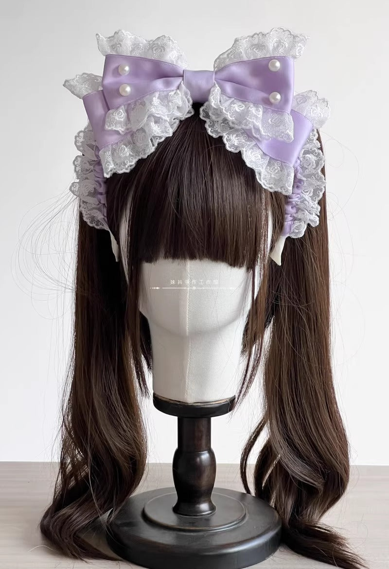 パールリボンカチューシャ【妹抖手作工作屋】