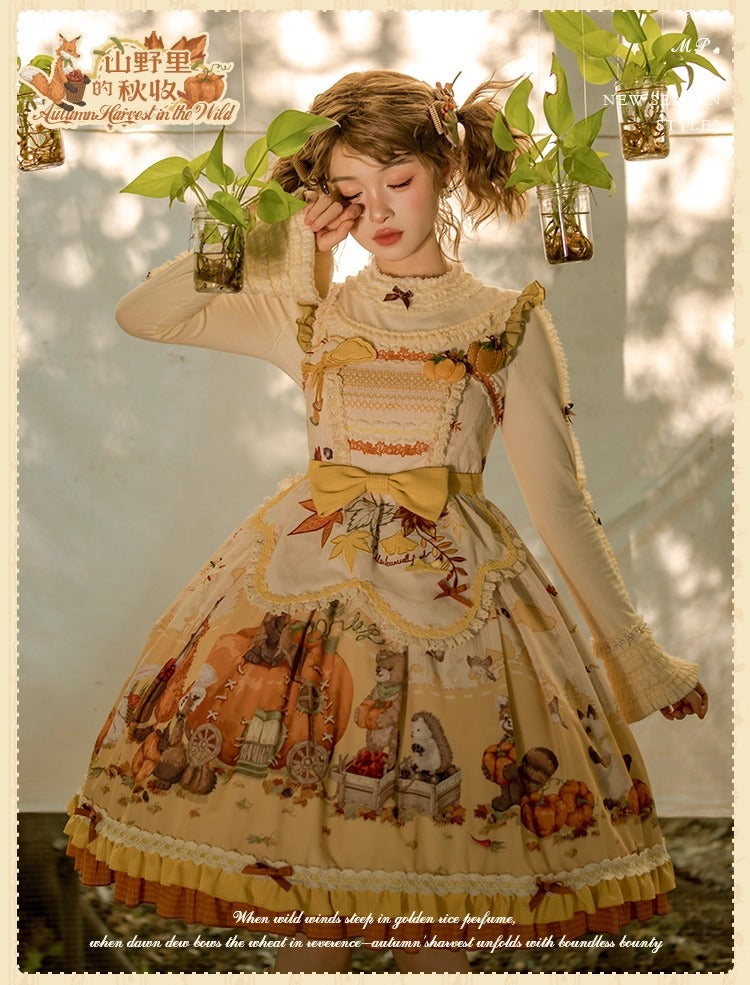 【受注予約~10/2】Autumn Harvest in the Hill エプロン【花与珍珠匣】