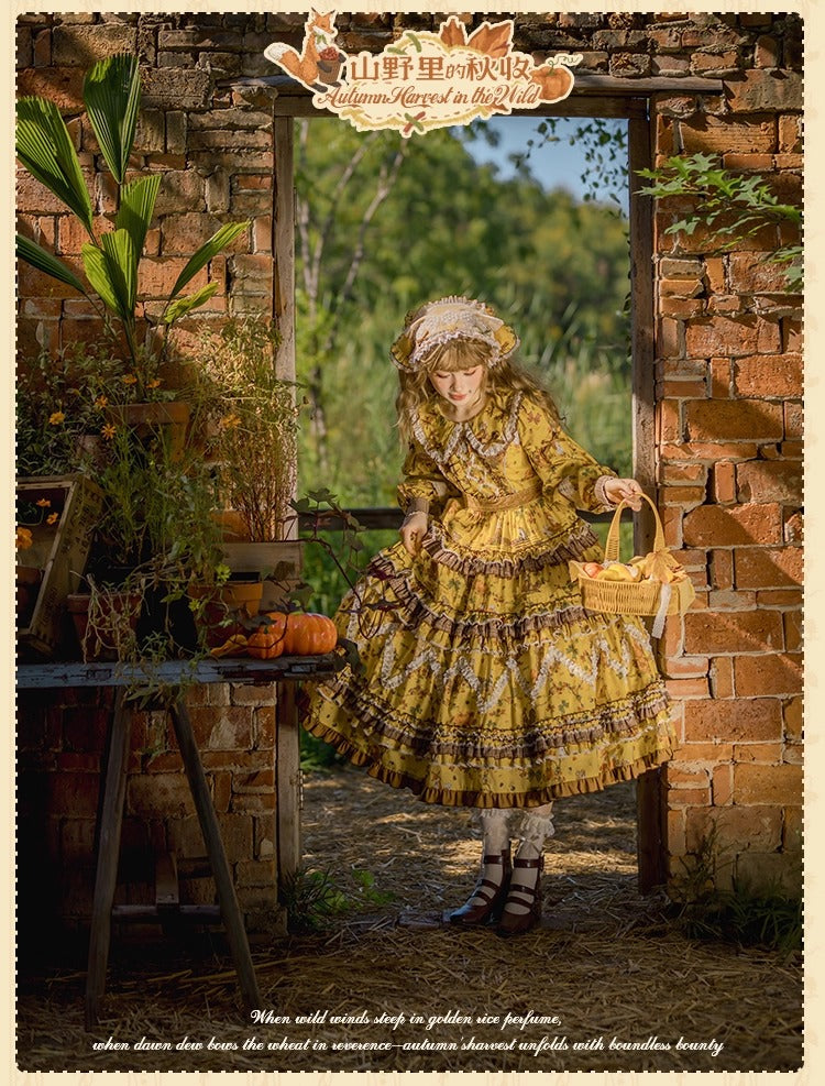 [Pre-orders open until October 2nd] Autumn Harvest in the Hill One-Piece Dress [Flowers and Pearl Box]