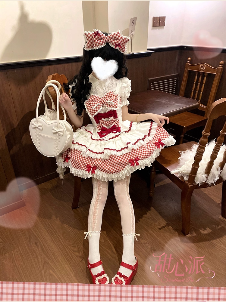 【受注予約~9/15】Sweetie Pie ジャンパースカート・カチューシャセット【櫻姫】