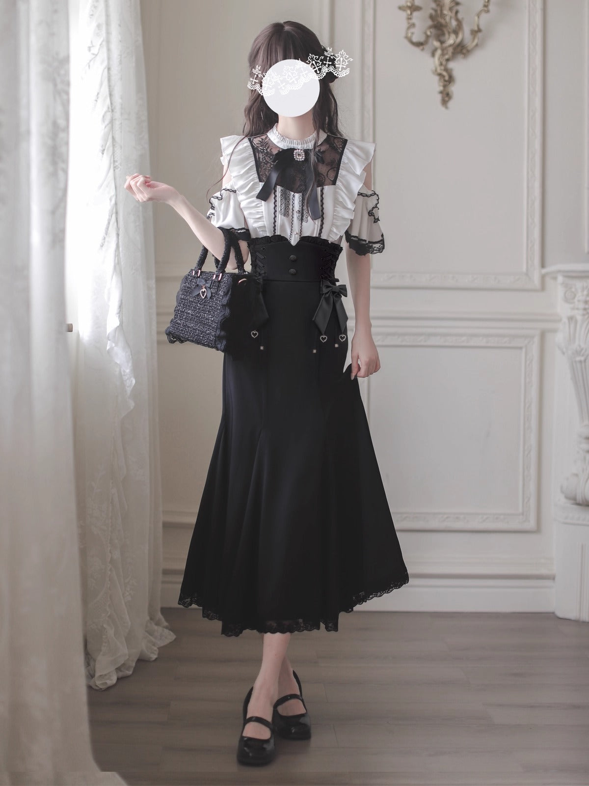 pjc月見草ツキミソウの生地でオーダー 未着用 スカート PJC KAZUKO ONISHI】刺繍タックスカート／月見草 | かぜとゆき