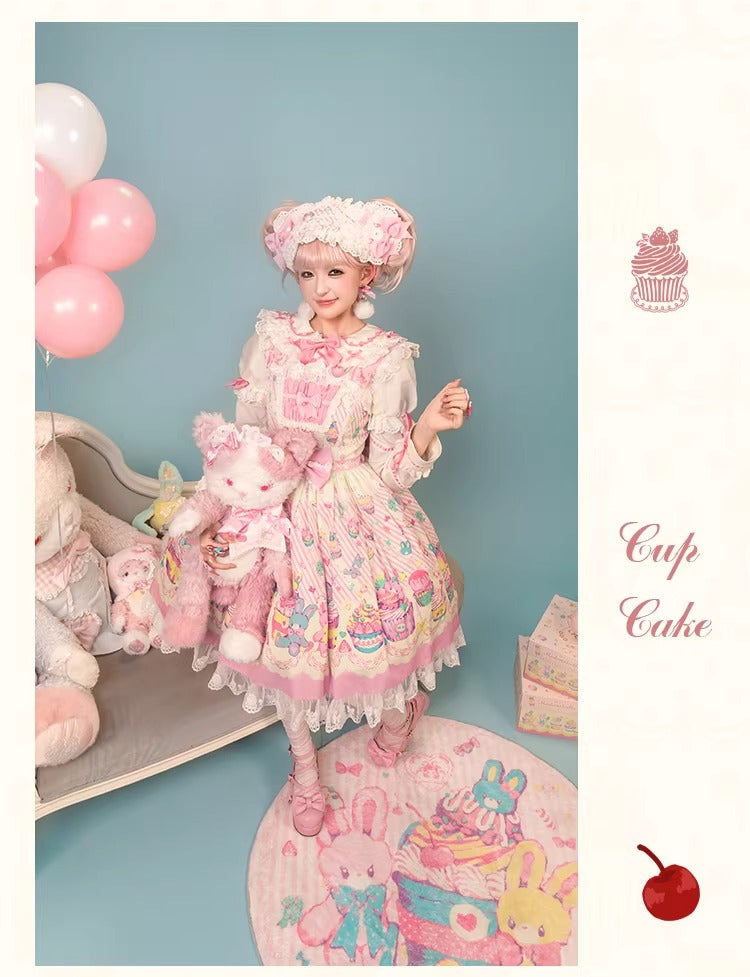 【受注予約~1/26】CupCakes ジャンパースカート【花与珍珠匣】