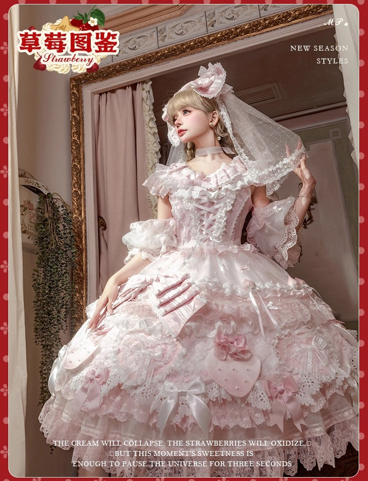 【受注予約~11/18】Strawberry Cake Illustration ワンピース(タイプ1)【花与珍珠匣】
