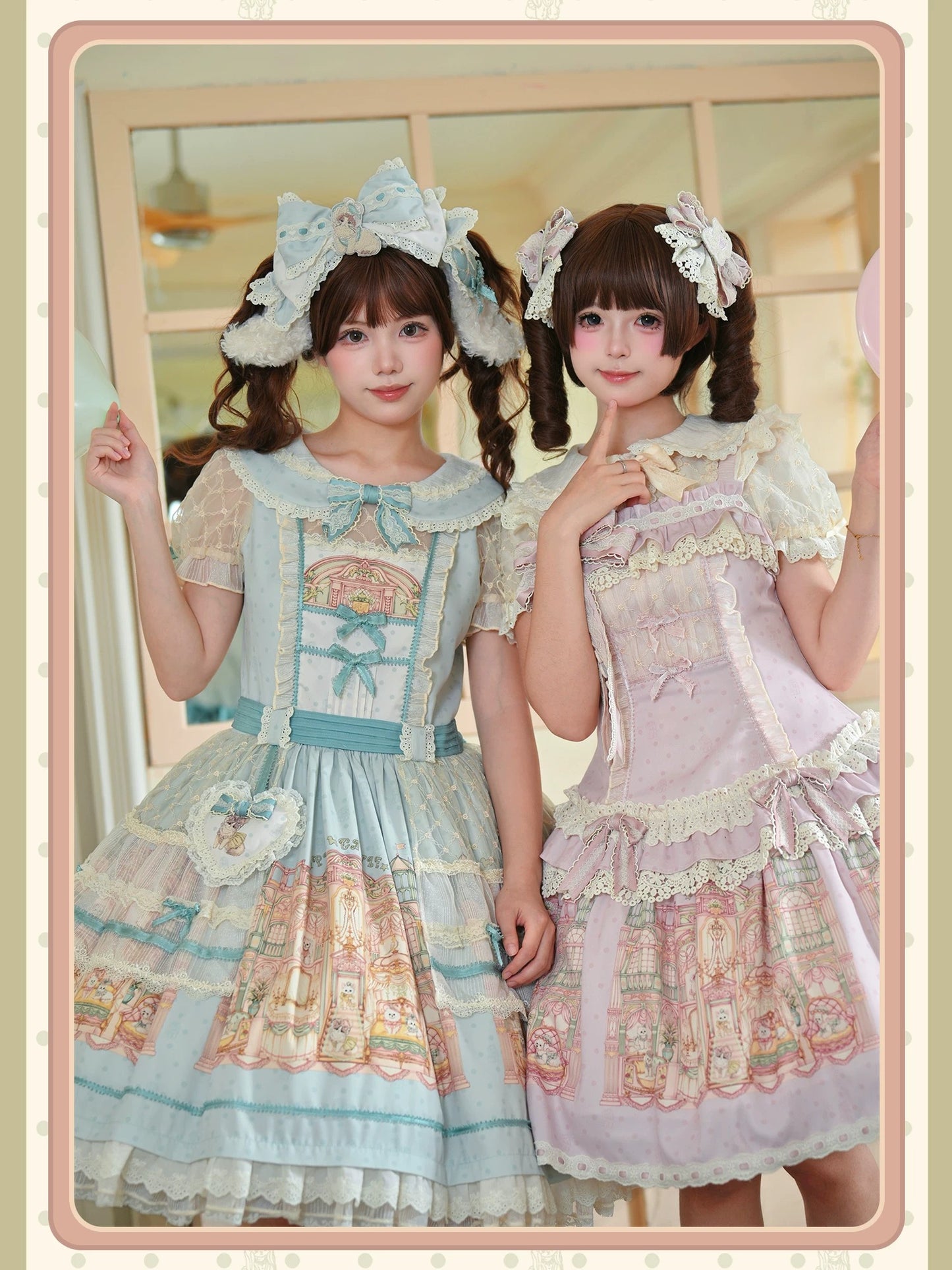 【受注予約~9/6】Fluffy Cat Castle ワンピース・ジャンパースカート【Alice Girl】