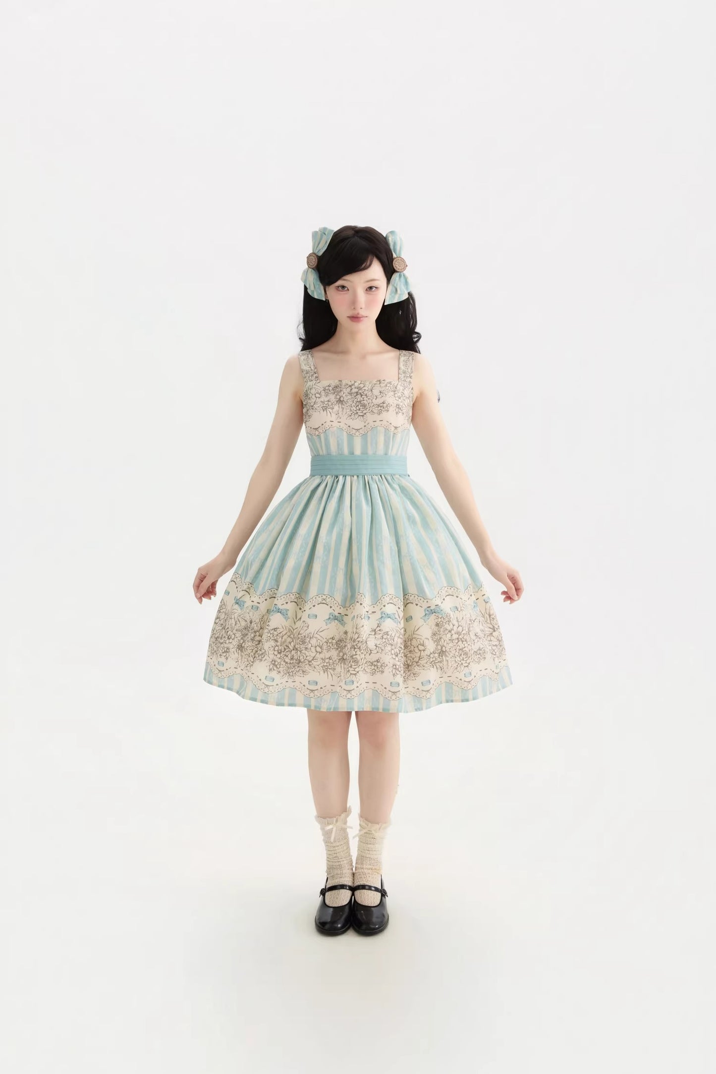 【受注予約~2/22】Flower Clock ジャンパースカート(タイプ1)【Dark Star Island】