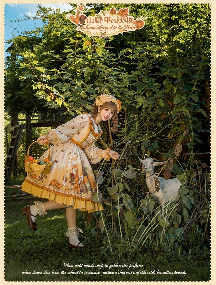 [Pre-orders open until October 2nd] Autumn Harvest in the Hill One-Piece Dress [Flowers and Pearl Box]