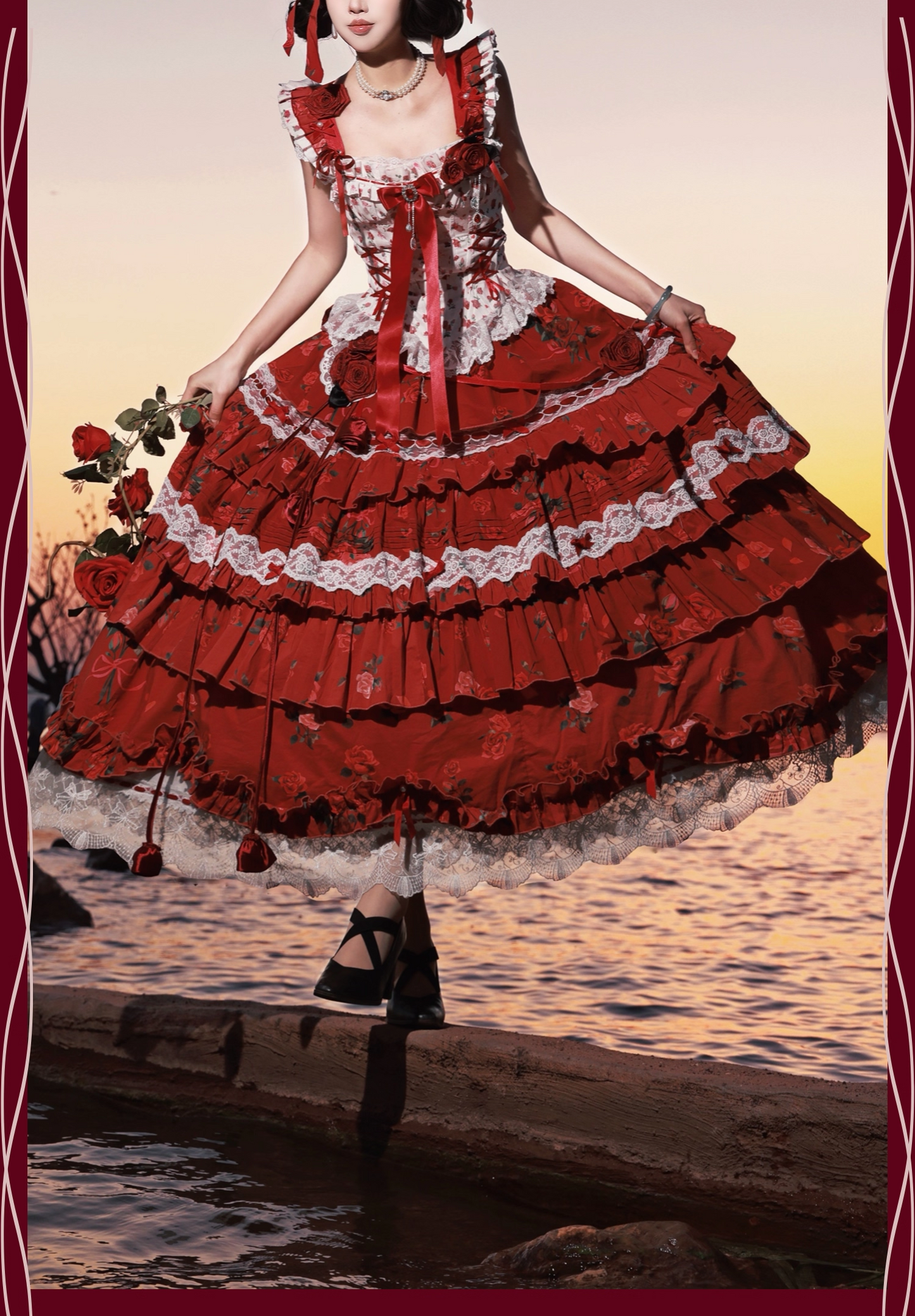 【受注予約~2/18】Little Rose ワンピース【signorina】