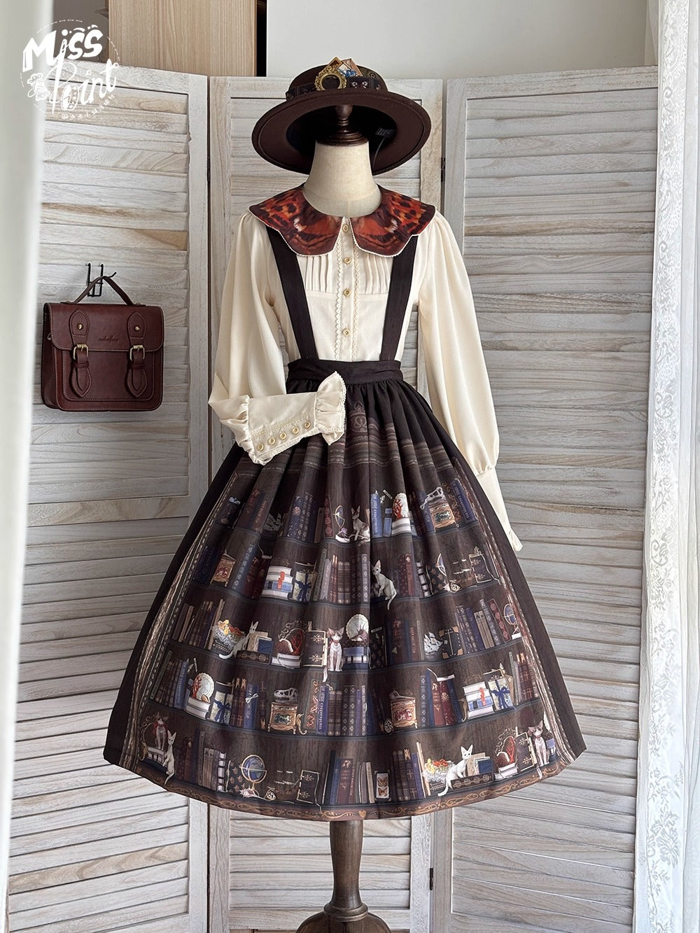 【受注予約~11/6】German Bookshelf スカート【Miss Point】