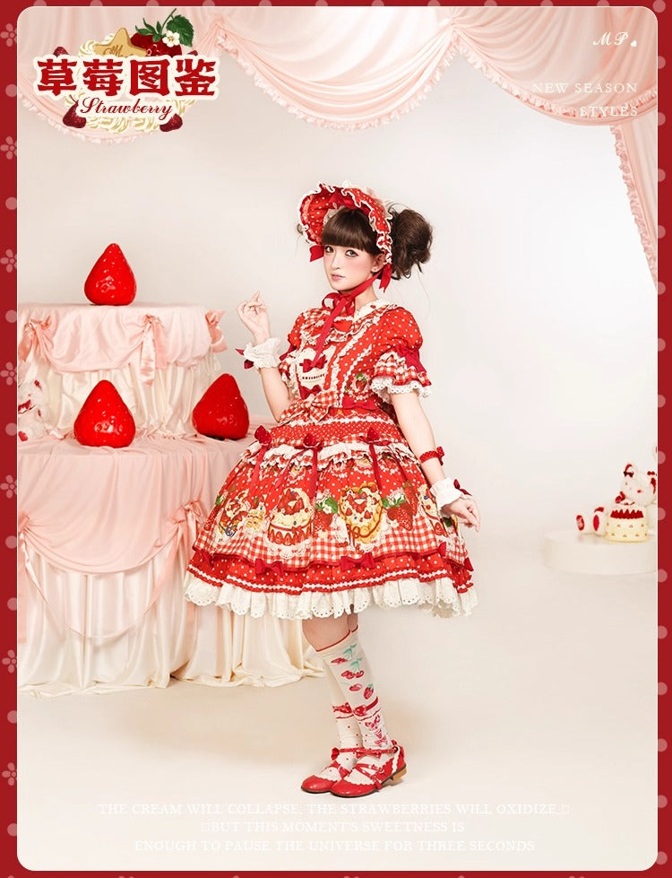 【受注予約~11/18】Strawberry Cake Illustration ワンピース(タイプ3)【花与珍珠匣】