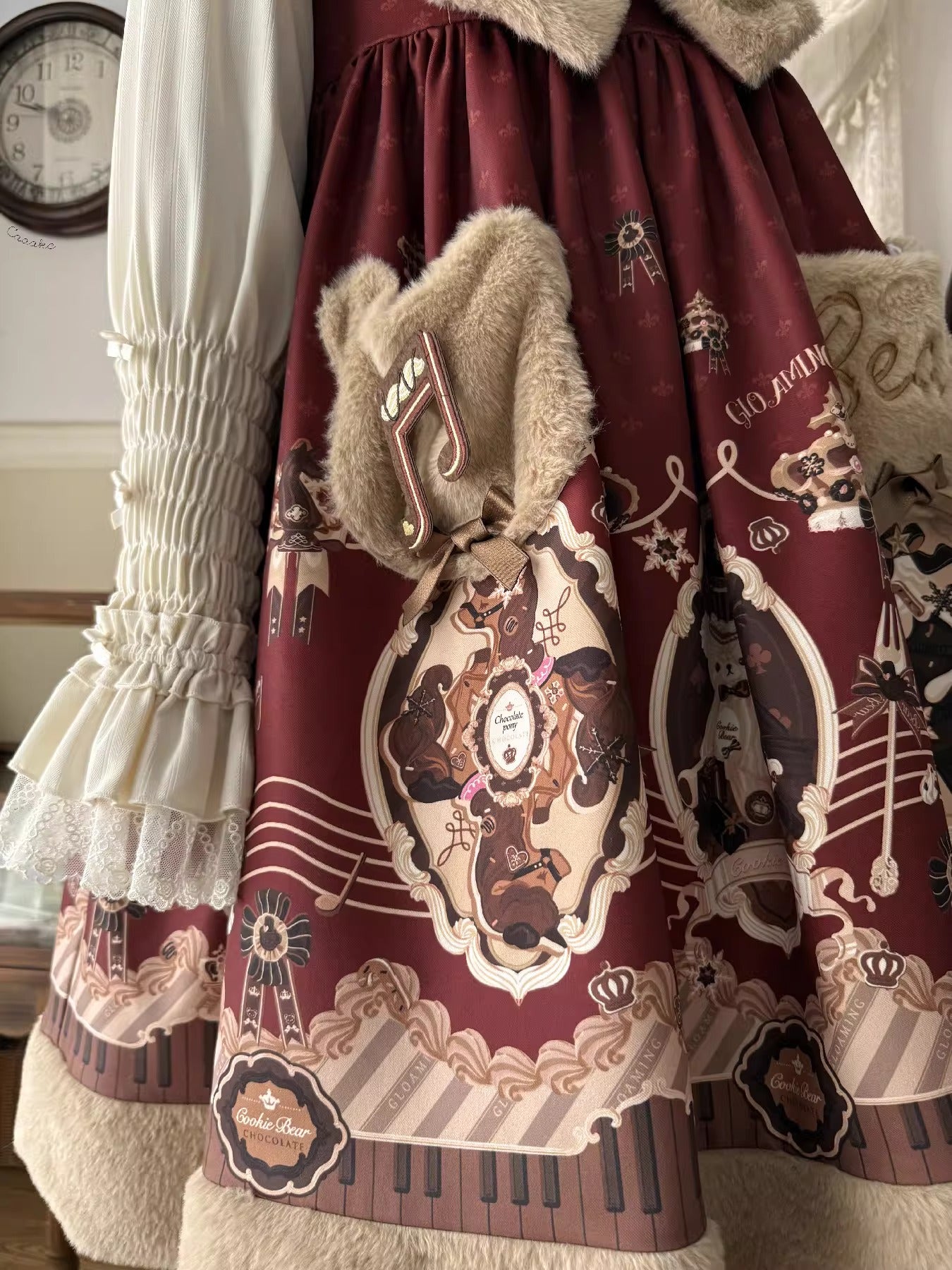 【受注予約~1/5】Cream Bear ジャンパースカート【Gloaming】