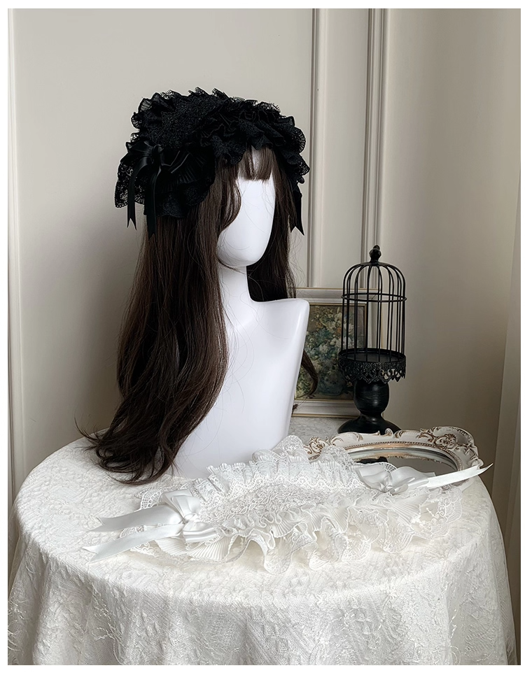 幅広レースヘッドドレス【With Puji】