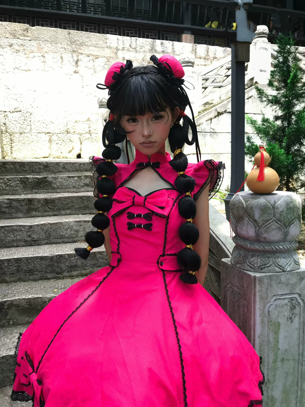 【受注予約~10/6】Cinnabar Decree ワンピース・お団子セット【Sugar Cookies】