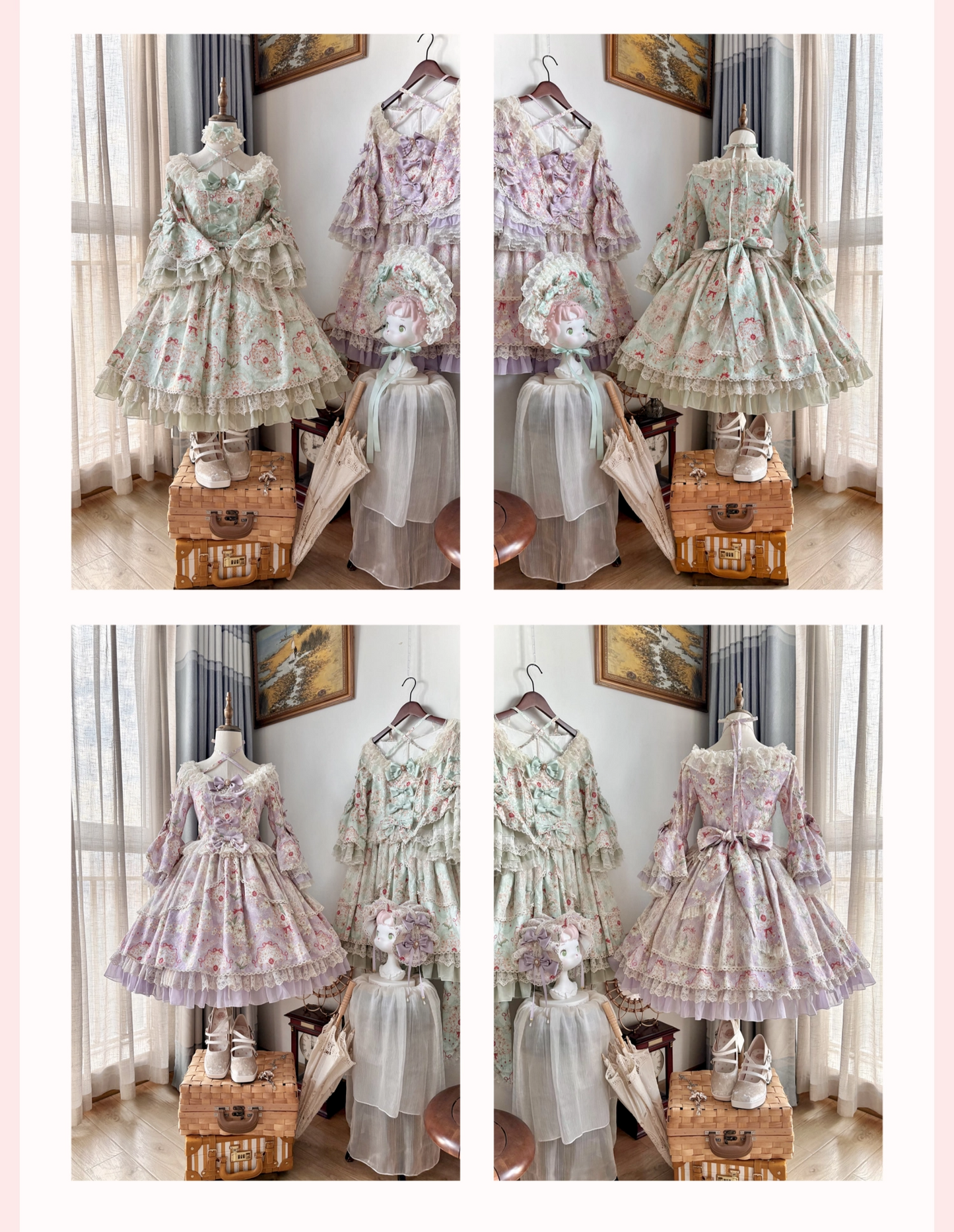Lily Flower Wall ワンピース【Vivian】
