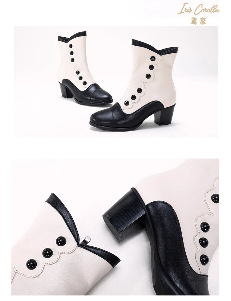 【受注予約~9/17】Victory ボタンブーツ(ショート)【Iris Corolla】