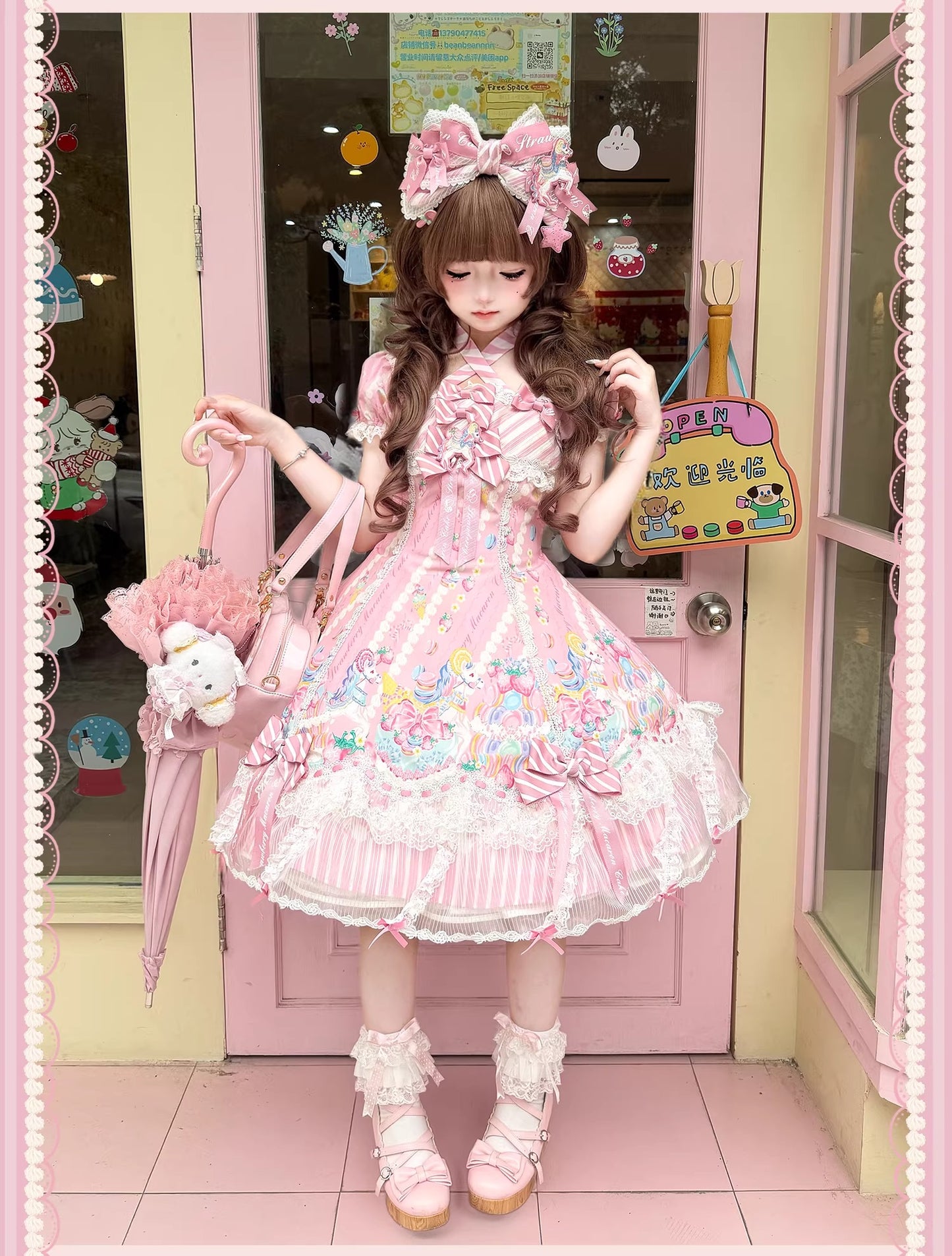 【受注予約~4/27】Pastel Macarons アクセサリー【双生小熊】