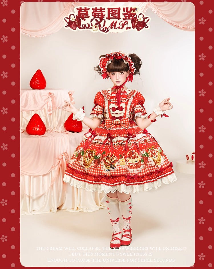 【受注予約~11/18】Strawberry Cake Illustration ワンピース(タイプ3)【花与珍珠匣】