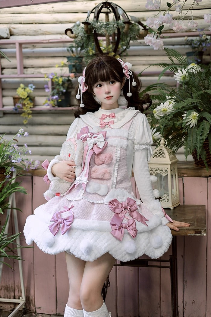 【受注予約~10/23】Frosted Sugar Rabbit ジャンパースカート・サロペット【双生小熊】