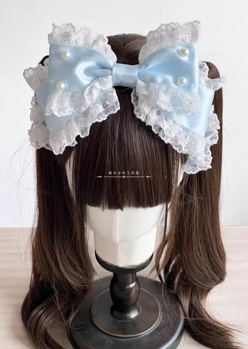 パールリボンカチューシャ【妹抖手作工作屋】