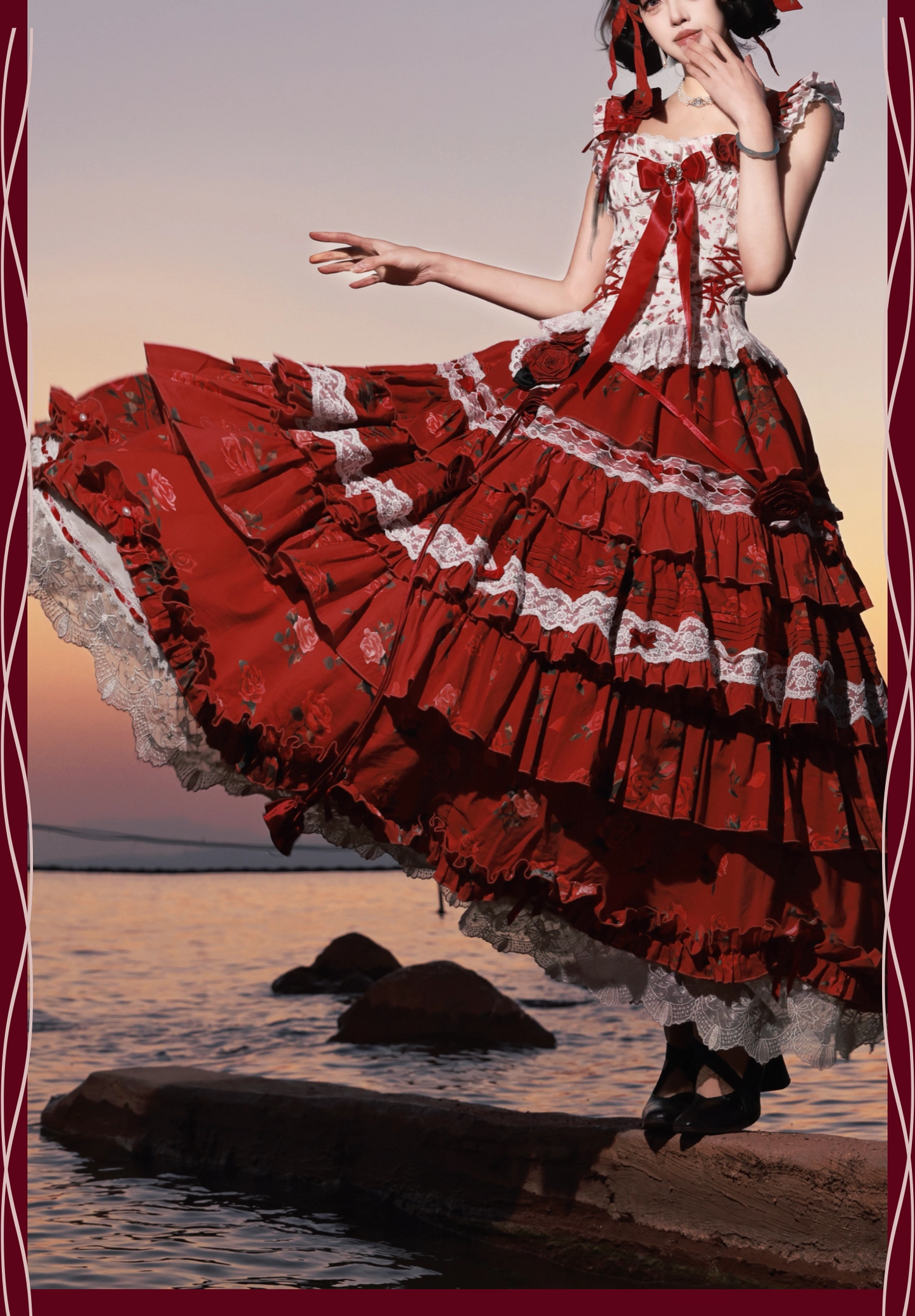 【受注予約~2/18】Little Rose ワンピース【signorina】