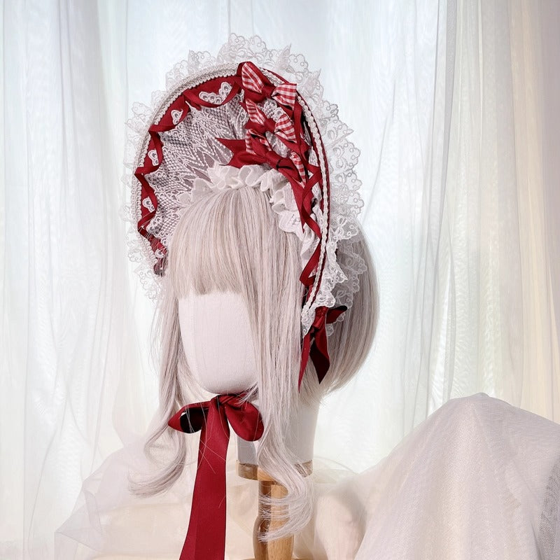 レースデコレーション ハーフボンネット【妹抖手作工作屋】 – Epetice