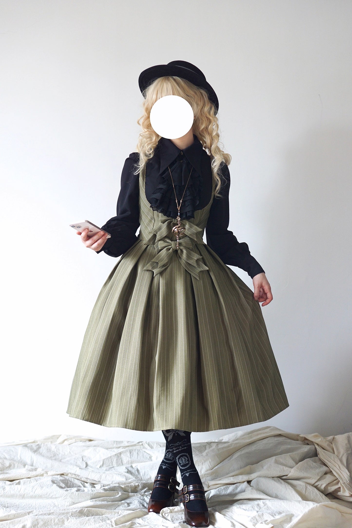 【受注予約~10/28】Bright Moon ジャンパースカート(ストライプ・タイプ1)【Little Dipper】