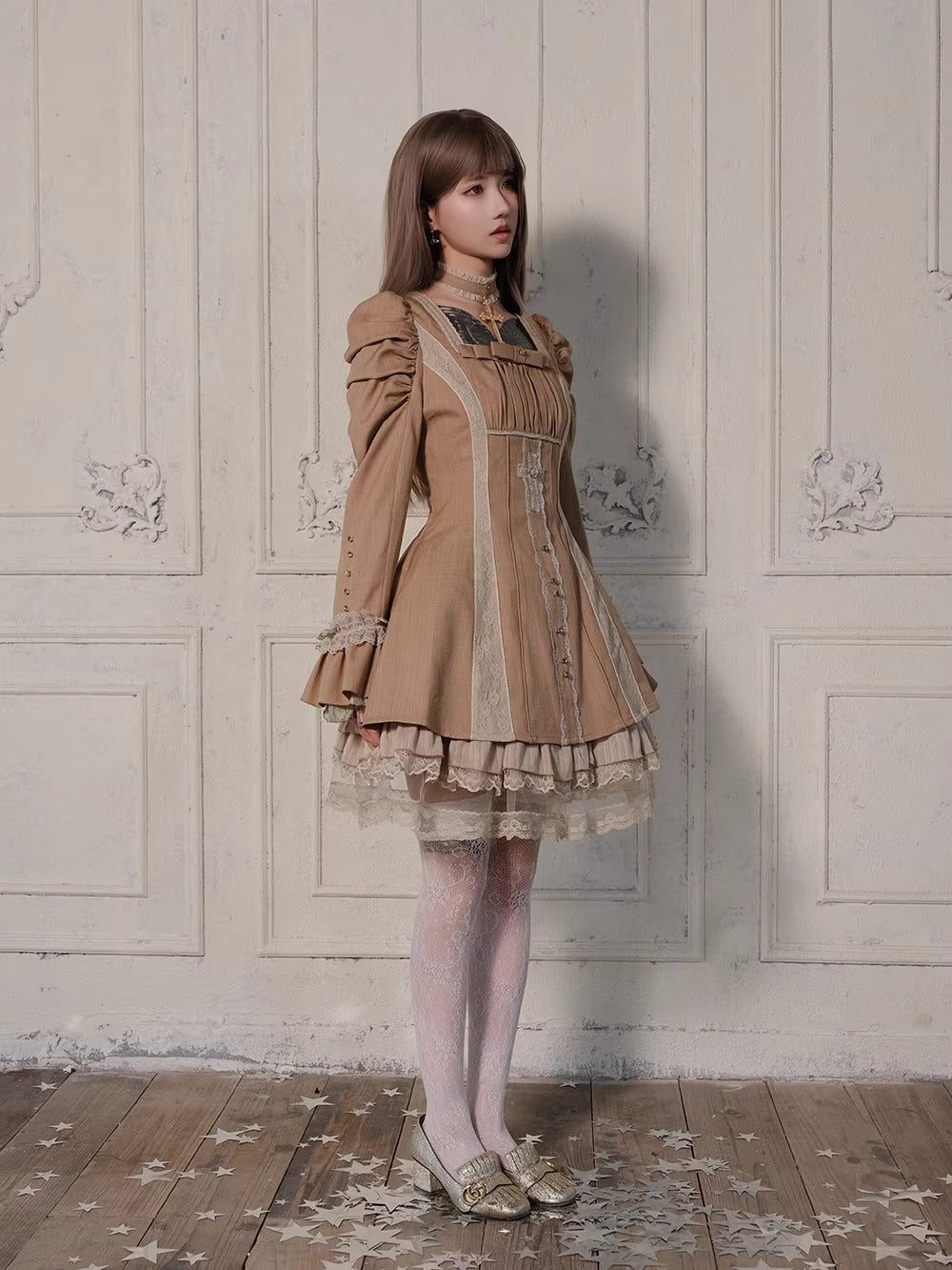 【受注予約~3/23】Embroidered Star ワンピース【魔女販售】