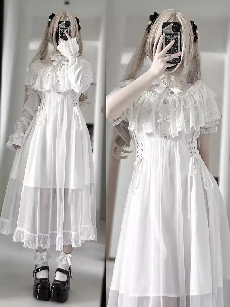 レース重ね地雷系ワンピース【升中味】