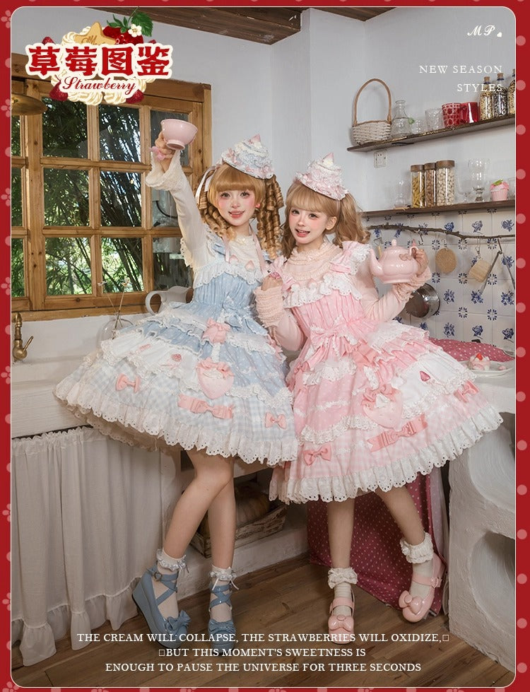 【受注予約~11/18】Strawberry Cake Illustration ジャンパースカート(タイプ1)【花与珍珠匣】