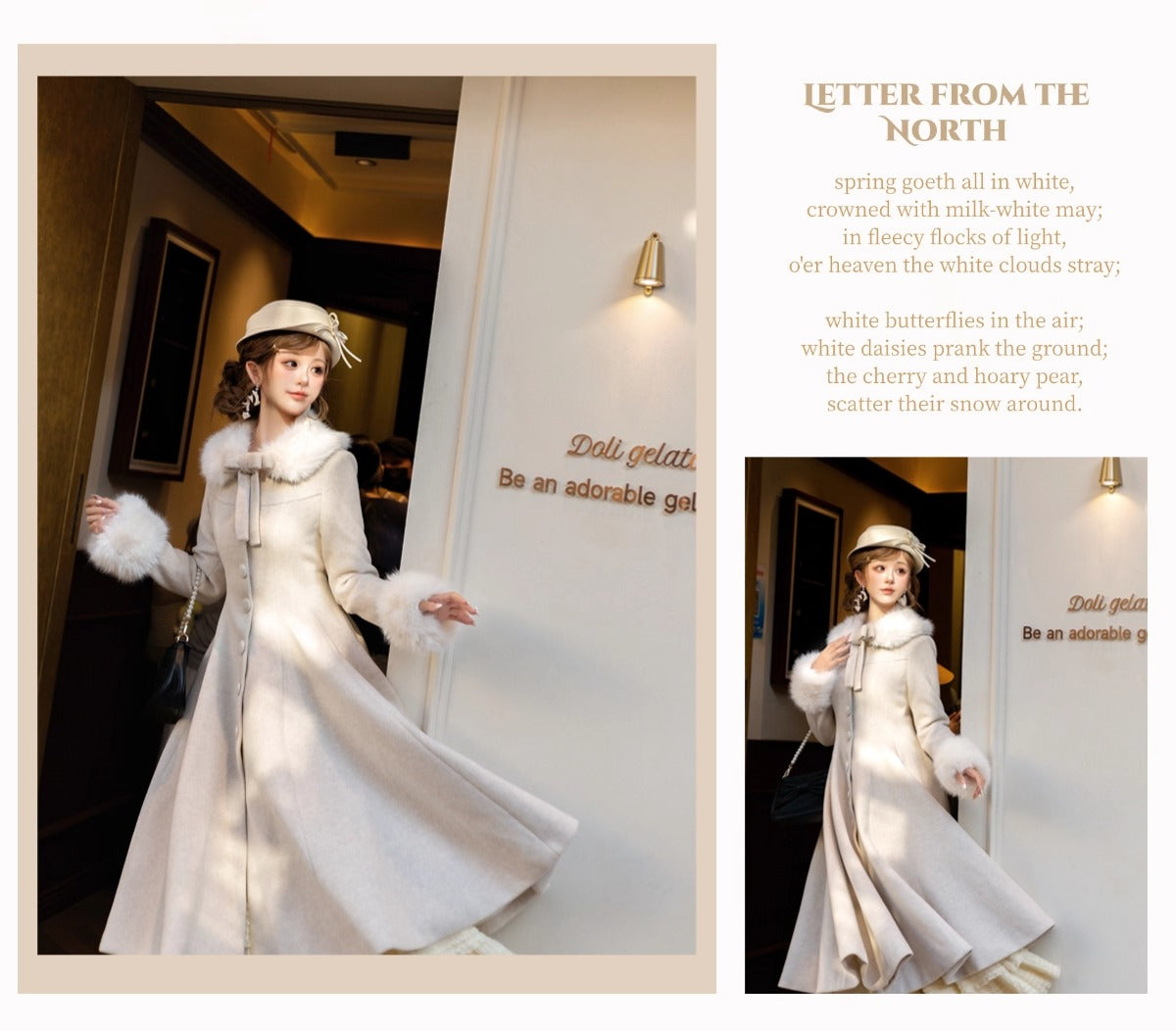 【受注予約~11/10】North Letter コート【Snow】