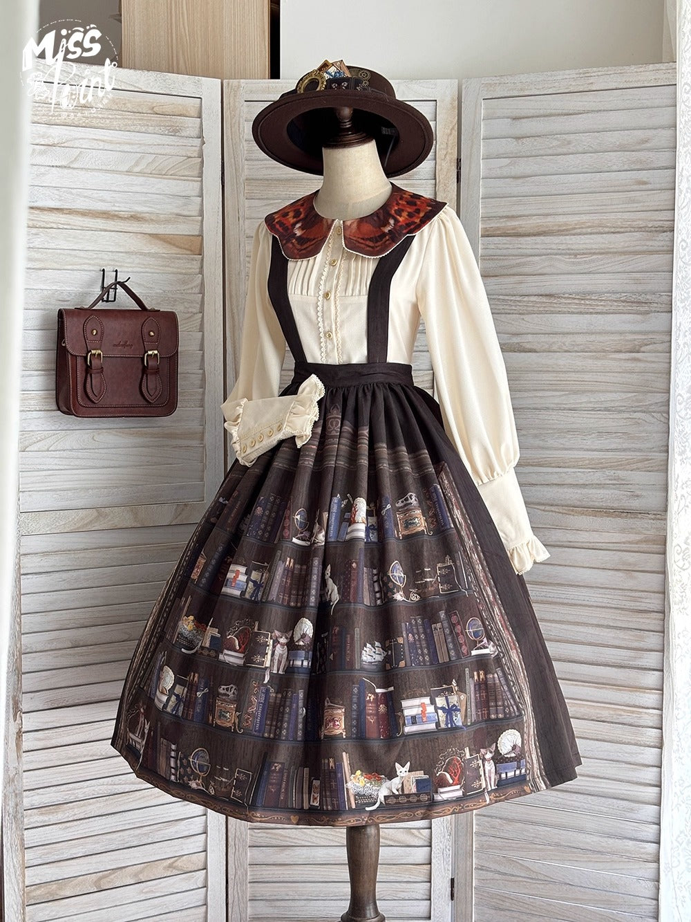 【受注予約~11/6】German Bookshelf スカート【Miss Point】