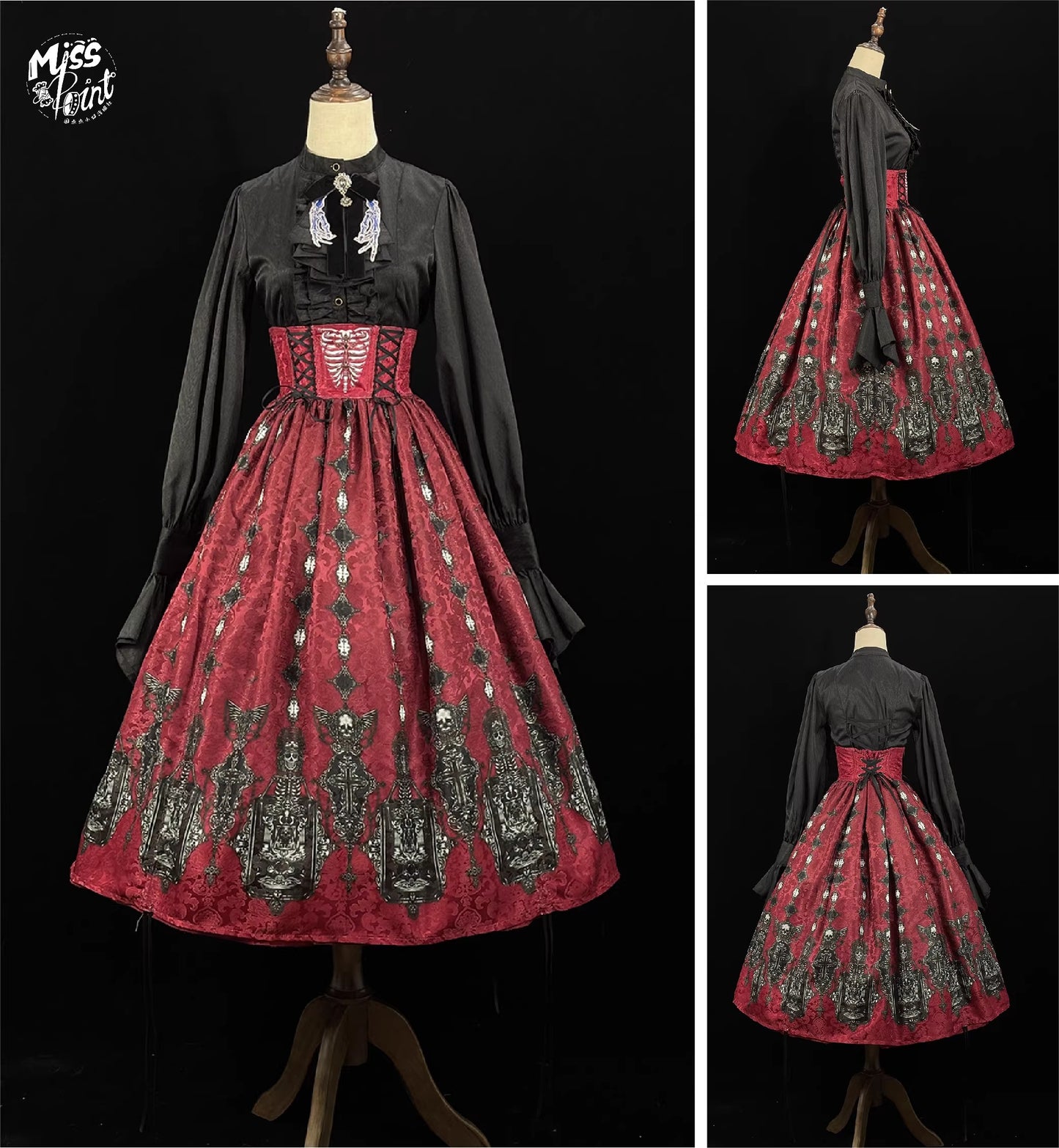 【受注予約~2/24】Returning on a Moonlit Night スカート【Miss Point】