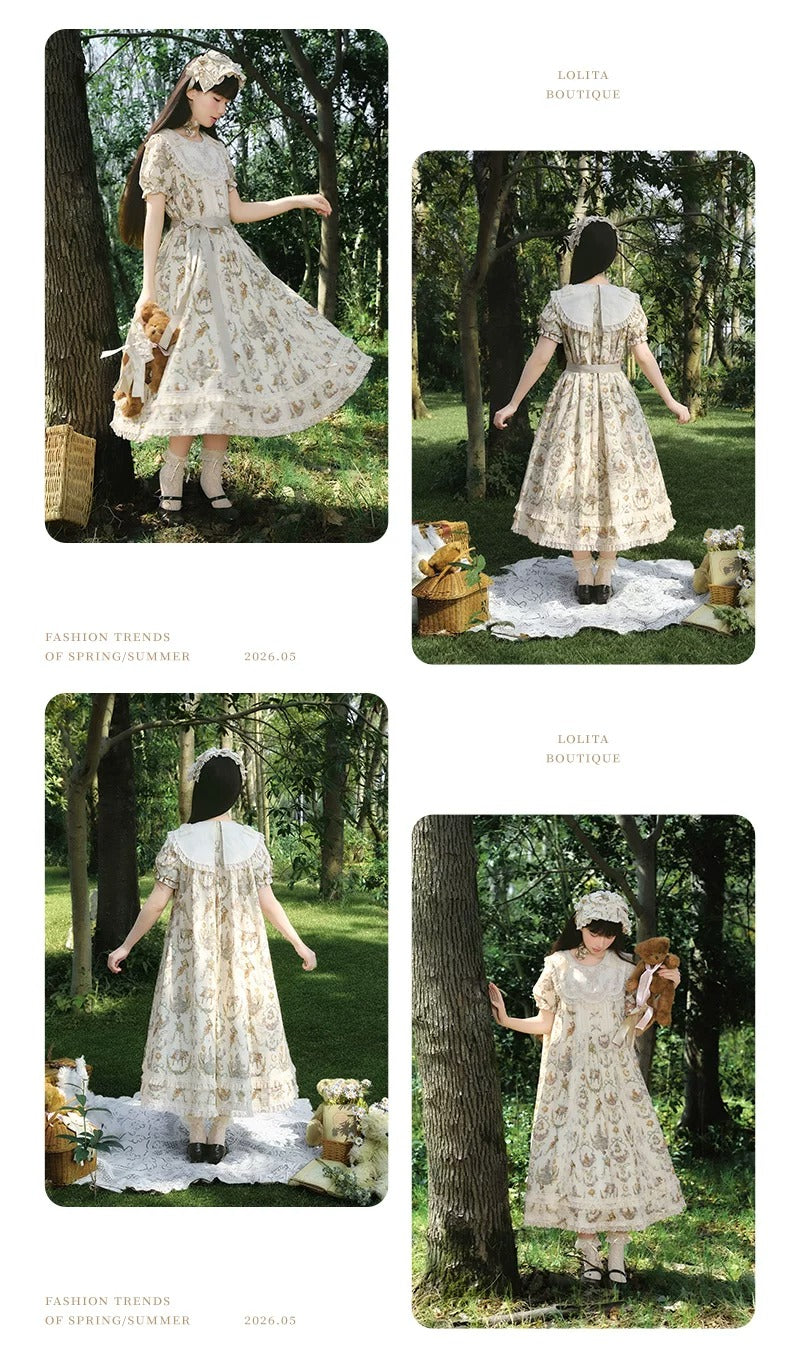 【受注予約~6/3】NyaNya Anniversary Print ワンピース【NyaNya】