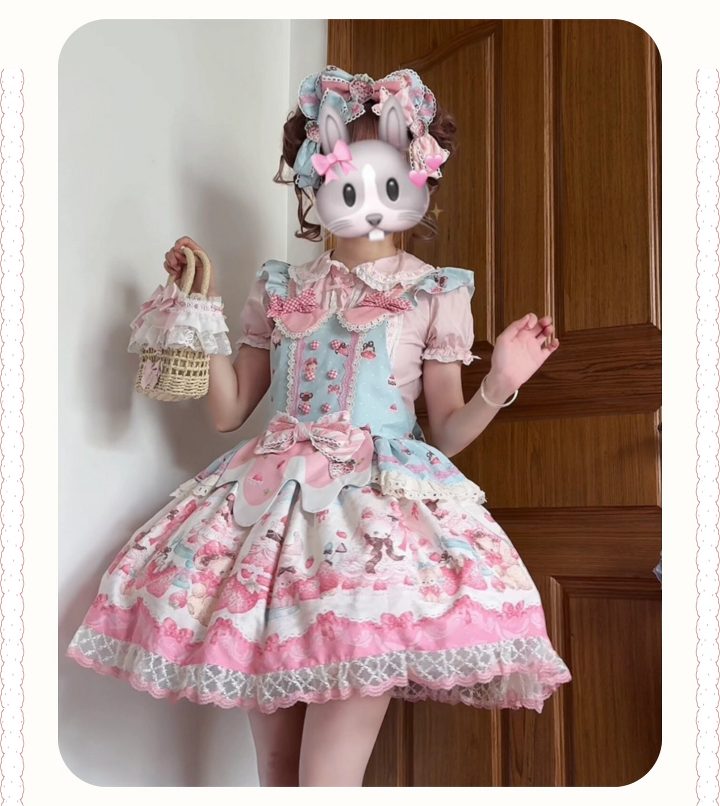 【受注予約~10/14】Sweetheart Berry Jar ジャンパースカート・サロペット【芝士咩咩】