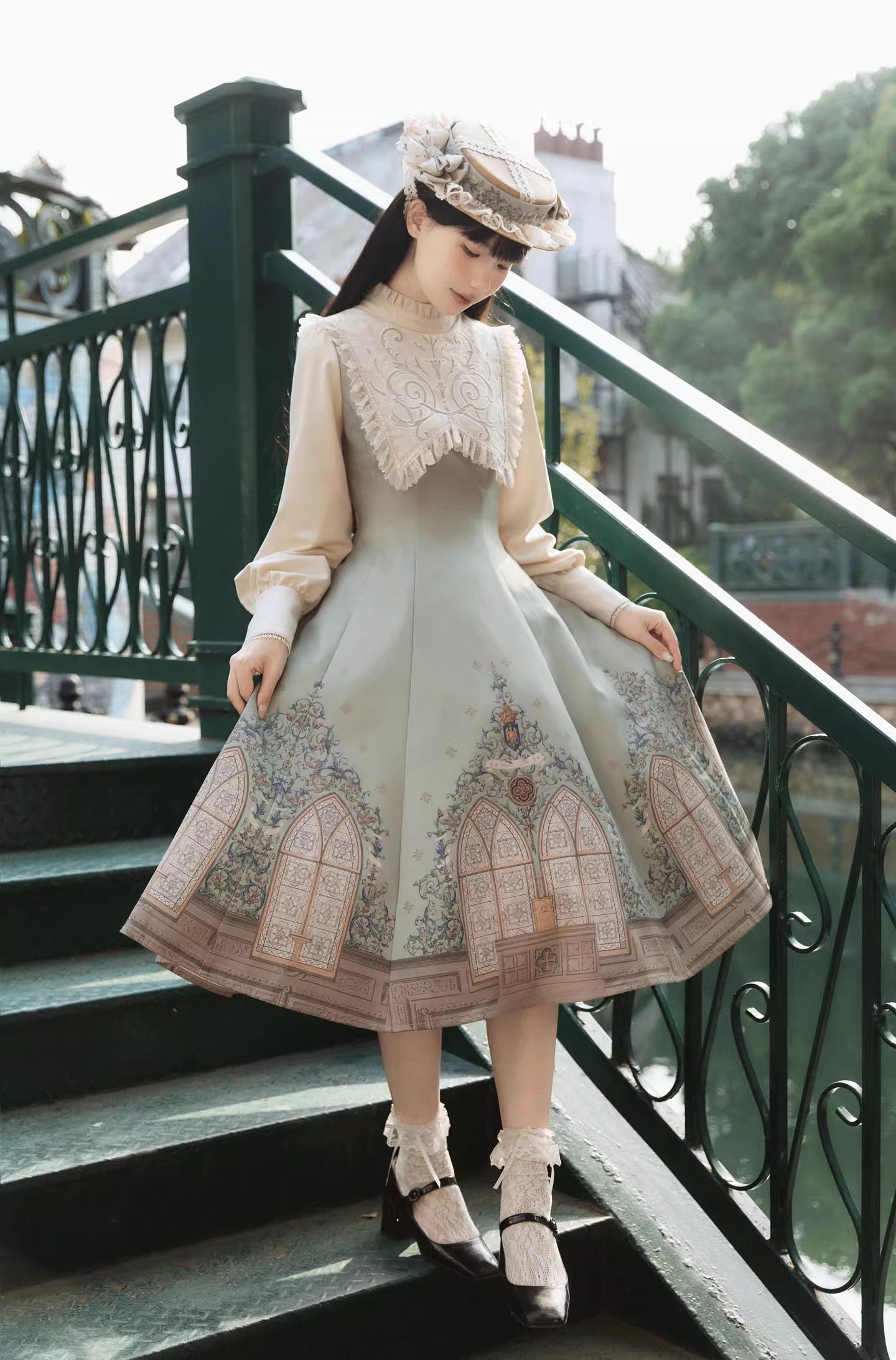 【受注予約~12/10】花窓賛歌 ワンピース【Avenue d'Enfer】