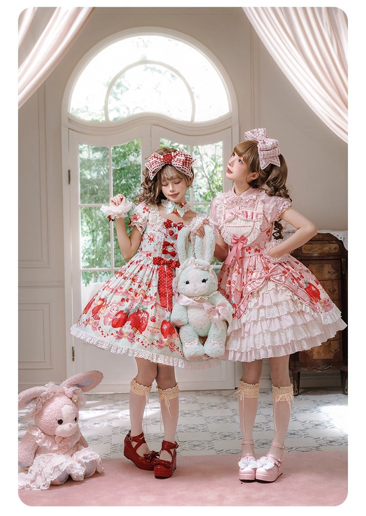 【受注予約~8/28】Strawberry momo Party ジャンパースカート【仲夏物語】