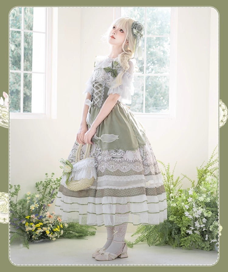 Tea Cup Rabbit ジャンパースカートセット【Melonshow】