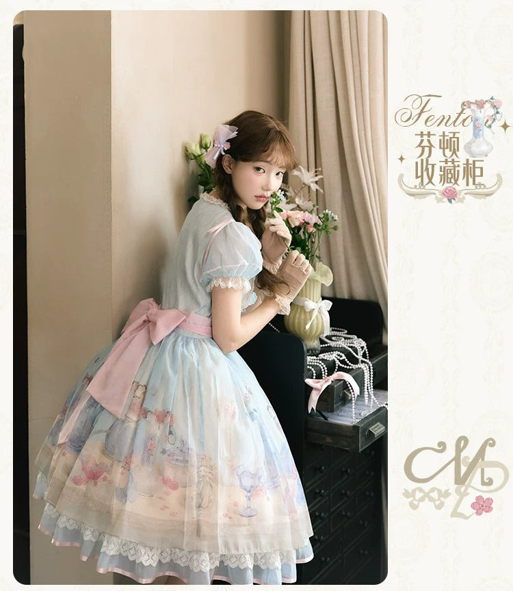 【受注予約~4/29】Fenton Curio Cabinet ワンピース・ジャンパースカート・エプロン【花与珍珠匣】