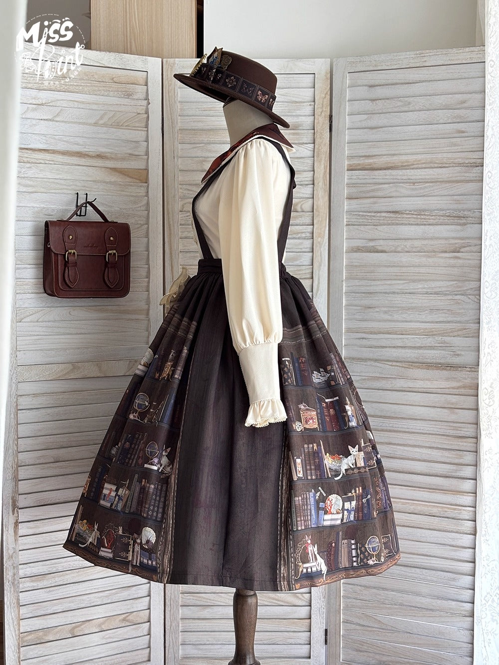 【受注予約~11/6】German Bookshelf スカート【Miss Point】