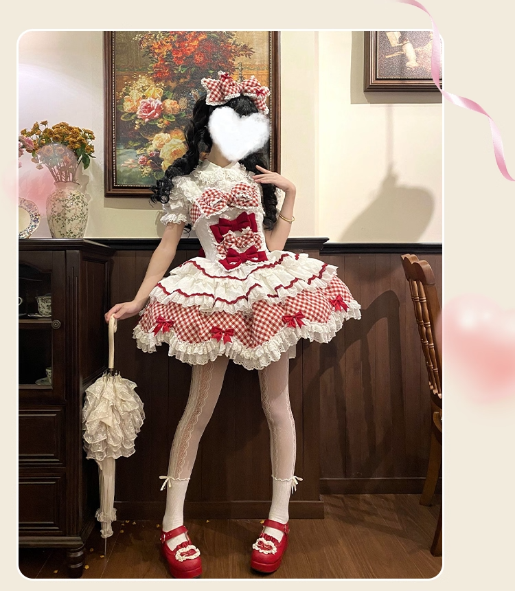 【受注予約~9/15】Sweetie Pie ジャンパースカート・カチューシャセット【櫻姫】