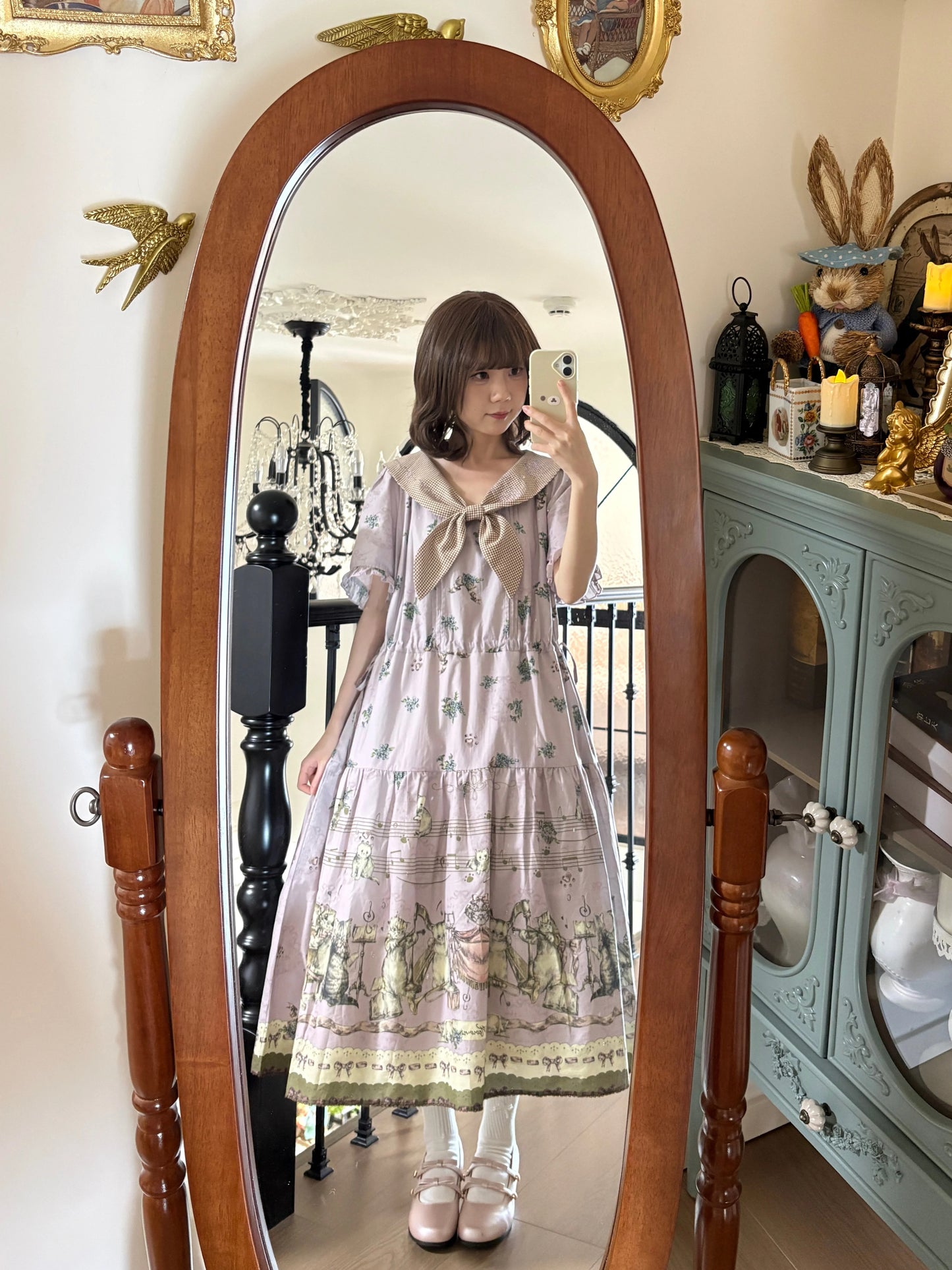 DoReMiCAT Sailor-Kleid und Schleifenset【Fēng yǔ mián】