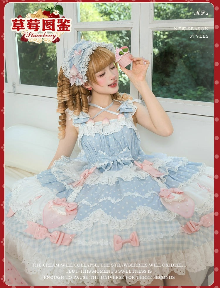 【受注予約~11/18】Strawberry Cake Illustration ジャンパースカート(タイプ1)【花与珍珠匣】