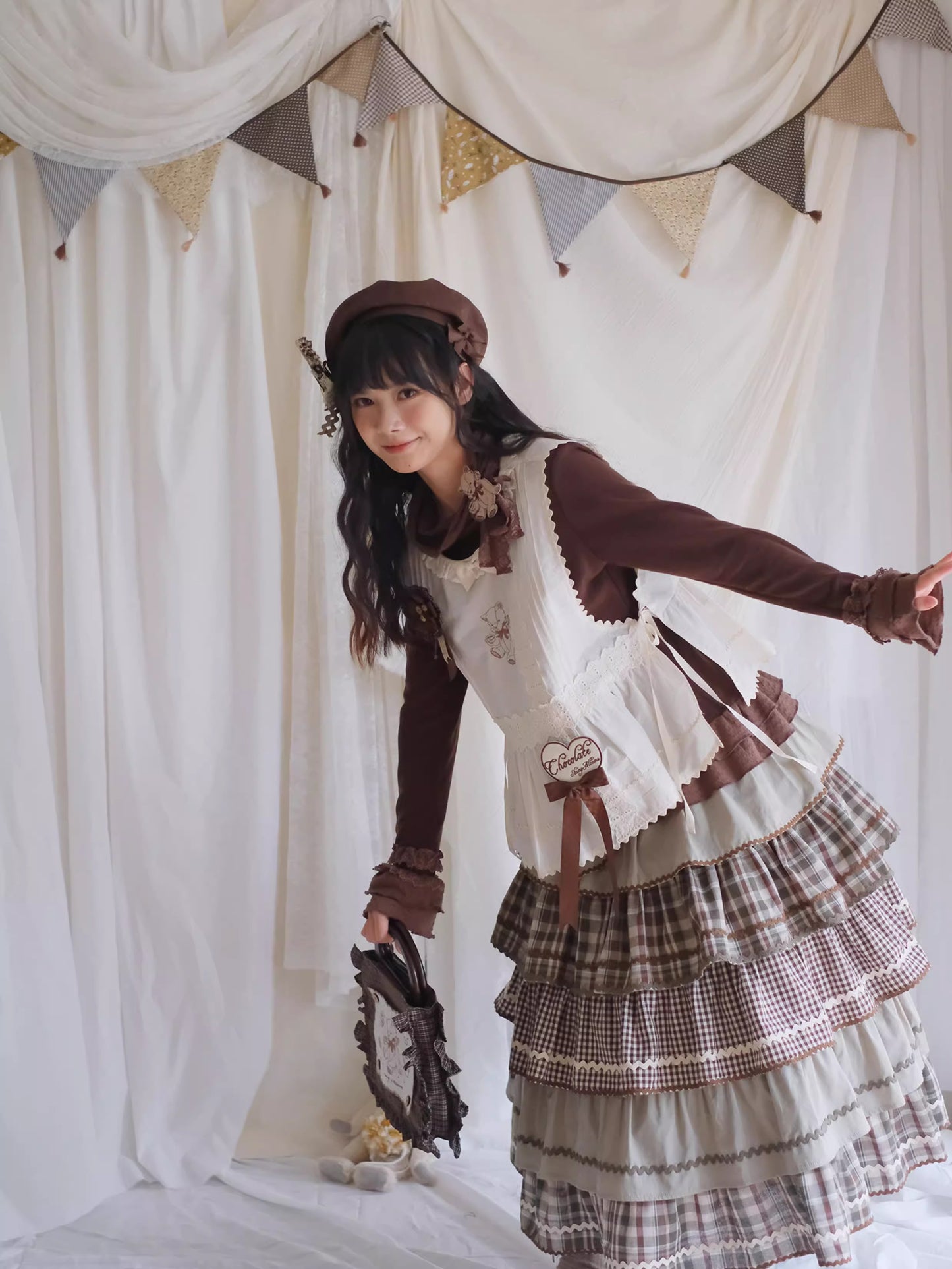 【受注予約~11/10】Bear Cake トップス・スカート【Stamp Albums】