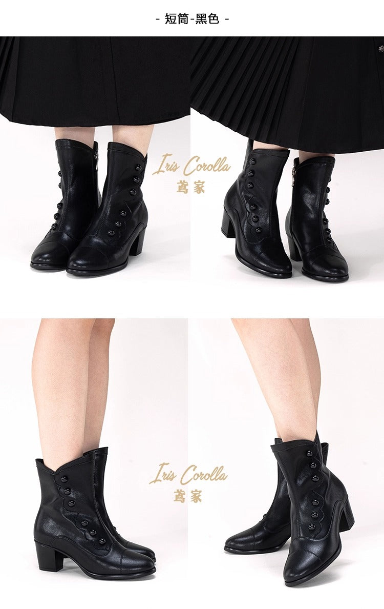 【受注予約~9/17】Victory ボタンブーツ(ショート)【Iris Corolla】