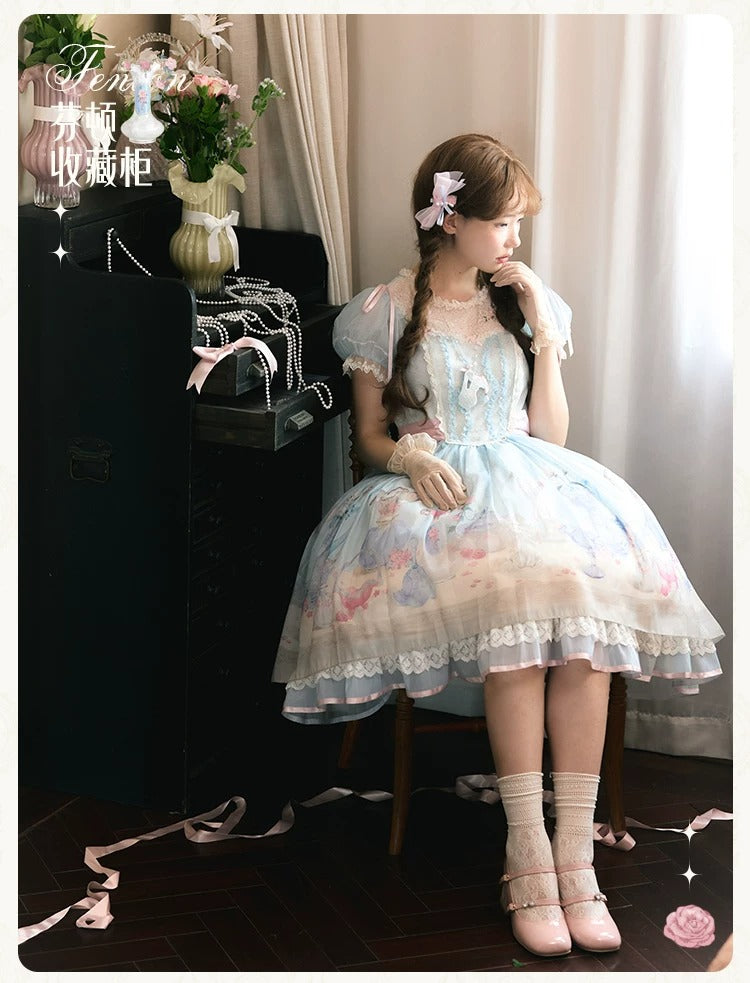 【受注予約~4/29】Fenton Curio Cabinet ワンピース・ジャンパースカート・エプロン【花与珍珠匣】