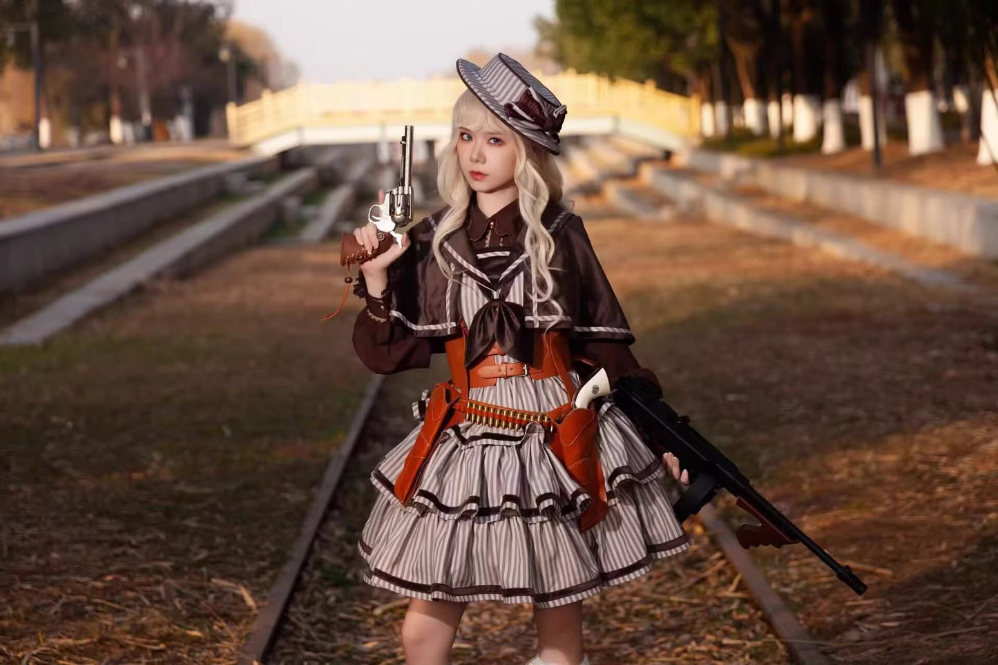 彼方の空 ケープ付きジャンパースカート【Infanta】