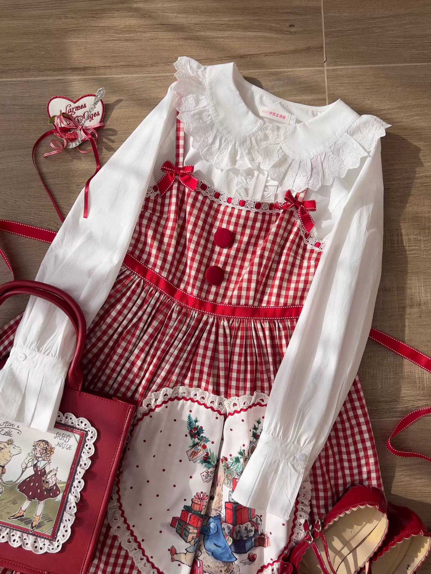 綿レース長袖ブラウス【MIST】