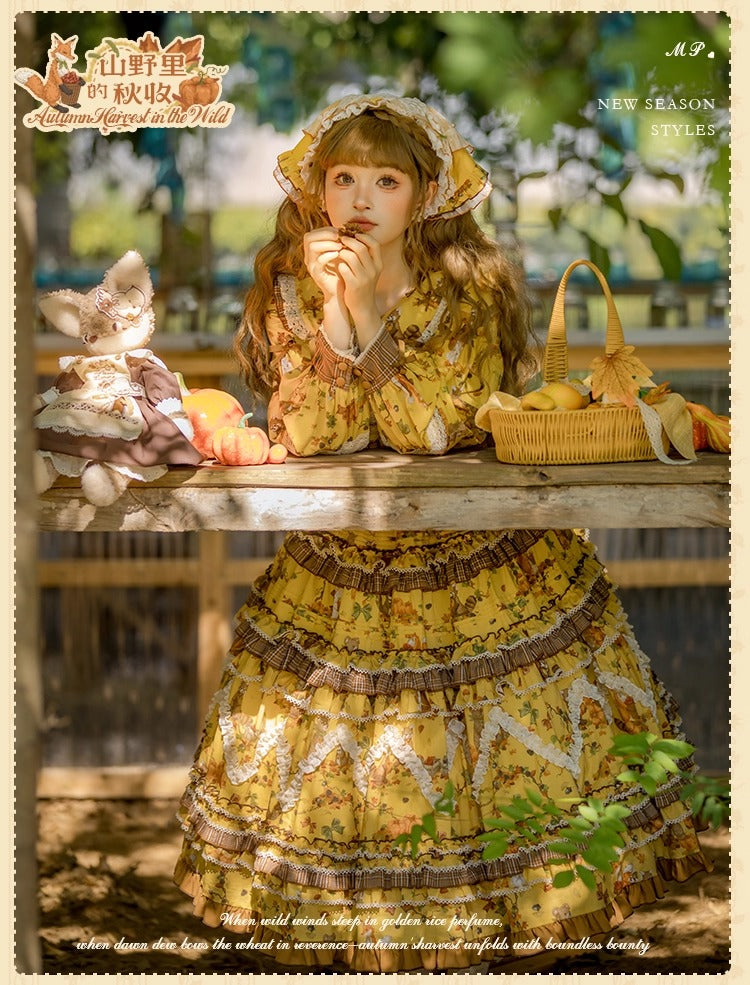 [Pre-orders open until October 2nd] Autumn Harvest in the Hill One-Piece Dress [Flowers and Pearl Box]