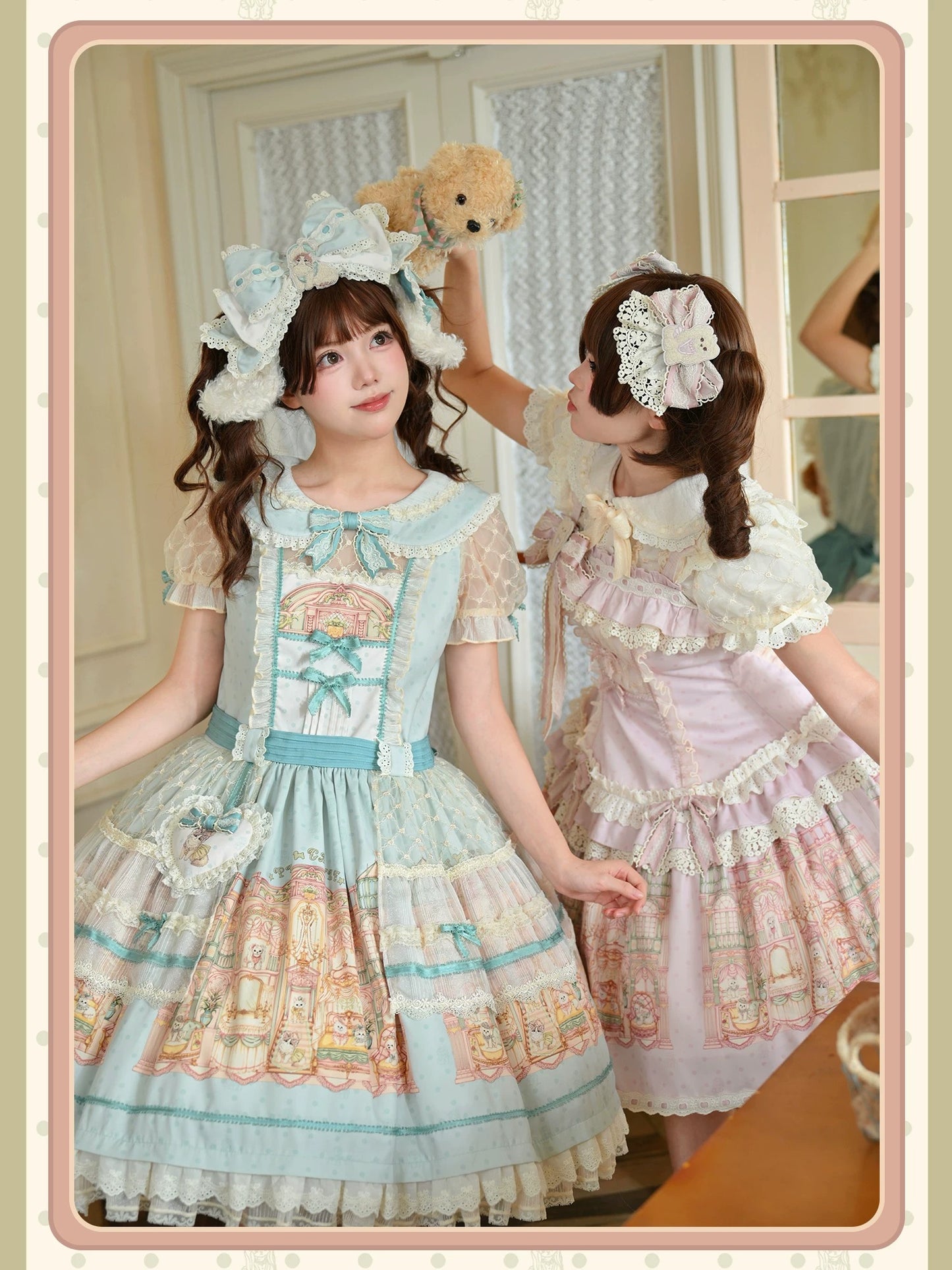 【受注予約~9/6】Fluffy Cat Castle ワンピース・ジャンパースカート【Alice Girl】