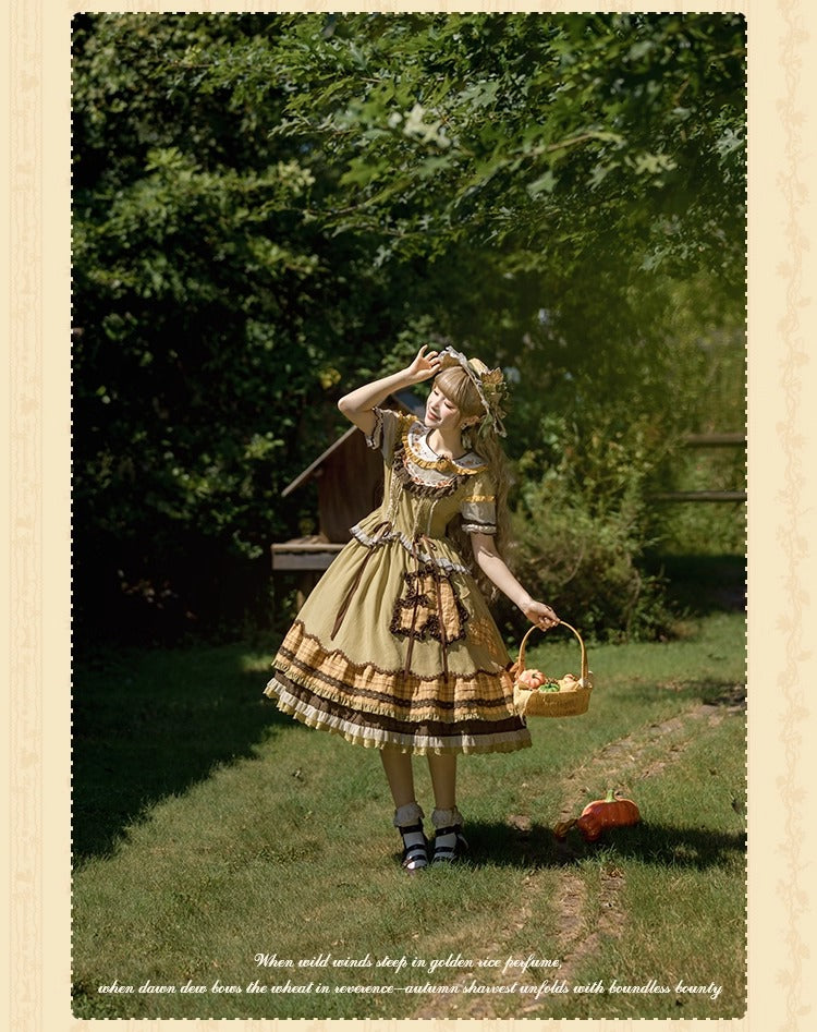 [Pre-orders open until October 2nd] Autumn Harvest in the Hill One-Piece Dress [Flowers and Pearl Box]